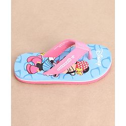 Cute Walk by Babyhug Minnie Mouse Printed Slip On Flip Flops - Blue