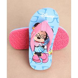 Cute Walk by Babyhug Minnie Mouse Printed Slip On Flip Flops - Blue