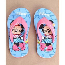 Cute Walk by Babyhug Minnie Mouse Printed Slip On Flip Flops - Blue