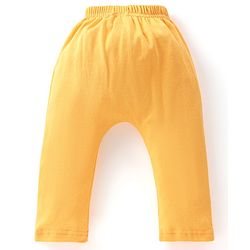 Babyhug Cotton Knee Length Diaper Pants Striped & Wild Animals Printed Pack of 3 - Yellow & Blue
