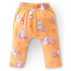 Babyhug Cotton Knit Full Length Diaper Pants Floral Printed Pack of 3 - Multicolour