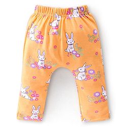 Babyhug Cotton Knit Full Length Diaper Pants Floral Printed Pack of 3 - Multicolour