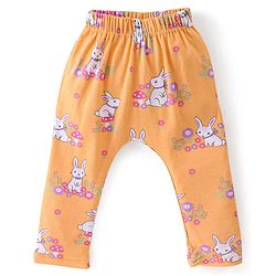 Babyhug Cotton Knit Full Length Diaper Pants Floral Printed Pack of 3 - Multicolour