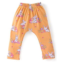 Babyhug Cotton Knit Full Length Diaper Pants Floral Printed Pack of 3 - Multicolour