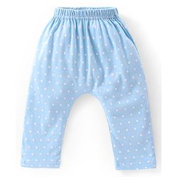 Babyhug Cotton Full Length Stars Printed Diaper Pants Pack of 3  - Blue Orange & White