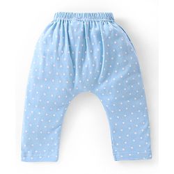 Babyhug Cotton Full Length Stars Printed Diaper Pants Pack of 3  - Blue Orange & White