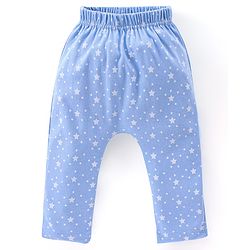 Babyhug Cotton Full Length Diaper Pants Pack of 3 - Red & Blue