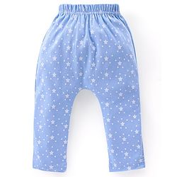 Babyhug Cotton Full Length Diaper Pants Pack of 3 - Red & Blue