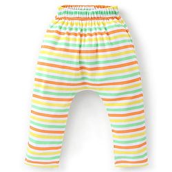 Babyhug Cotton Full Length Striped Diaper Pants Dino Print Pack of 3  - Multicolour