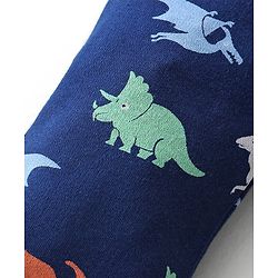 Babyhug Cotton Full Length Striped Diaper Pants Dino Print Pack of 3  - Multicolour