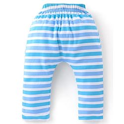 Babyhug Full Length Cotton Diaper Pants Giraffe Print Pack of 3 - Blue