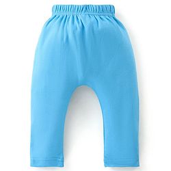 Babyhug Full Length Cotton Diaper Pants Giraffe Print Pack of 3 - Blue