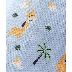 Babyhug Full Length Cotton Diaper Pants Giraffe Print Pack of 3 - Blue