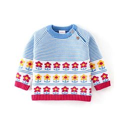 Babyhug Organic Cotton Full Sleeves Sweater Set with Floral Design - Pink