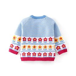 Babyhug Organic Cotton Full Sleeves Sweater Set with Floral Design - Pink