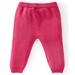 Babyhug Organic Cotton Full Sleeves Sweater Set with Floral Design - Pink
