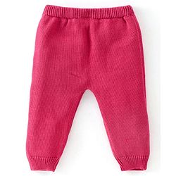 Babyhug Organic Cotton Full Sleeves Sweater Set with Floral Design - Pink