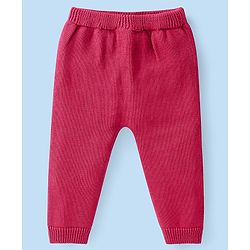Babyhug Organic Cotton Knit Full Sleeves Sweater Set with Cap Strawberry Design - Pink & White