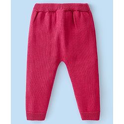 Babyhug Organic Cotton Knit Full Sleeves Sweater Set with Cap Strawberry Design - Pink & White