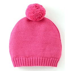 Babyhug Organic Cotton Full Sleeves Baby Sweater Set with Cap Hearts Design - Pink & Grey