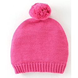 Babyhug Organic Cotton Full Sleeves Baby Sweater Set with Cap Hearts Design - Pink & Grey