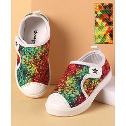 Cute Walk by Babyhug Velcro Closure Gradient Printed Casual Shoes - Green