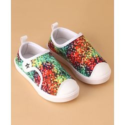 Cute Walk by Babyhug Velcro Closure Gradient Printed Casual Shoes - Green