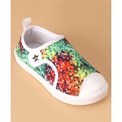 Cute Walk by Babyhug Velcro Closure Gradient Printed Casual Shoes - Green