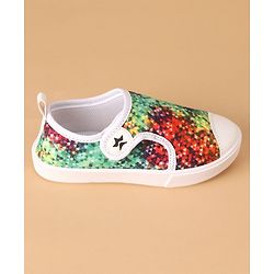 Cute Walk by Babyhug Velcro Closure Gradient Printed Casual Shoes - Green
