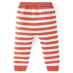 Babyhug Organic Full Sleeves Baby Sweater Set with Bear Design & Cap - Yellow & Red