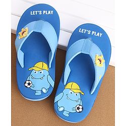 Cute Walk by Babyhug Flip Flops Monster Print - Blue