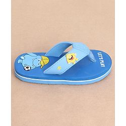 Cute Walk by Babyhug Flip Flops Monster Print - Blue