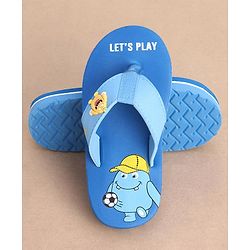 Cute Walk by Babyhug Flip Flops Monster Print - Blue