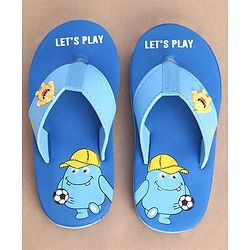 Cute Walk by Babyhug Flip Flops Monster Print - Blue