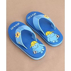 Cute Walk by Babyhug Flip Flops Monster Print - Blue