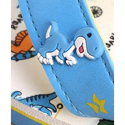 Cute Walk by Babyhug Slip On Flip Flops Dino Print - Off White