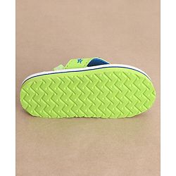 Cute Walk by Babyhug Monster Printed Flip Flops with Back Strap - Green