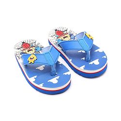 Cute Walk by Babyhug Slip On Style Monster Graphic & Applique Flip Flops - Blue