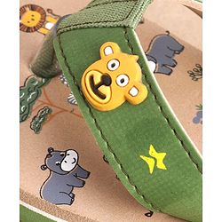 Cute Walk by Babyhug Slip On Flip Flops Animals Print - Green