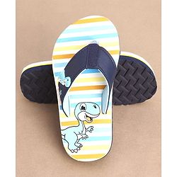 Cute Walk by Babyhug Slip On Flip Flops Dino Print - Blue