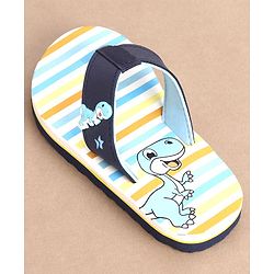 Cute Walk by Babyhug Slip On Flip Flops Dino Print - Blue