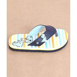 Cute Walk by Babyhug Slip On Flip Flops Dino Print - Blue