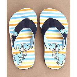Cute Walk by Babyhug Slip On Flip Flops Dino Print - Blue