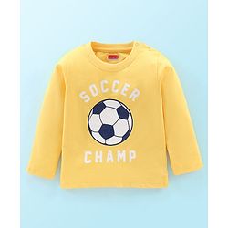Babyhug 100% Cotton Jersey Knitted Full Sleeves T-Shirts Text Print Pack of 5 - Multicolour