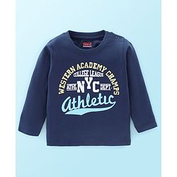 Babyhug 100% Cotton Jersey Knitted Full Sleeves T-Shirts Text Print Pack of 5 - Multicolour