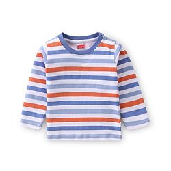 Babyhug Cotton Jersey Full Sleeves Tee With Fox Print - Orange &  Blue