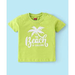 Babyhug 100% Cotton Jersey Knit Half Sleeves T-Shirts Beach Print Pack of 7 - Multicolour
