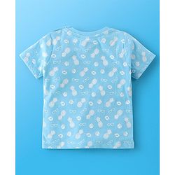 Babyhug 100% Cotton Half Sleeves T-Shirt Striped & Print Pack Of 7 - Blue Yellow & Green