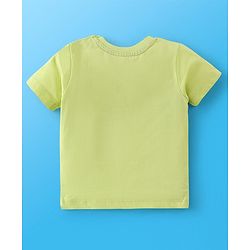 Babyhug 100% Cotton Half Sleeves T-Shirt Striped & Print Pack Of 7 - Blue Yellow & Green