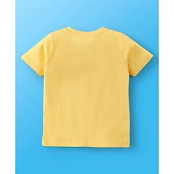 Babyhug 100% Cotton Half Sleeves T-Shirt Striped & Print Pack Of 7 - Blue Yellow & Green